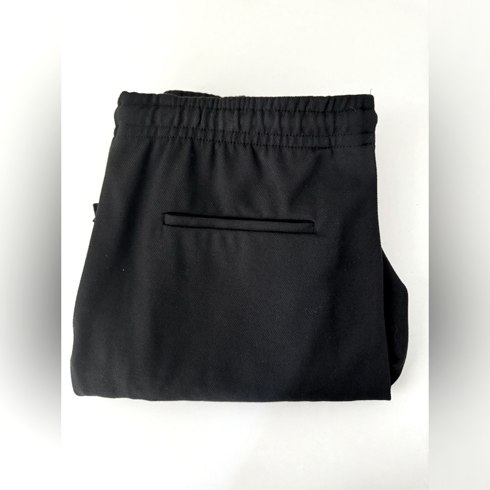 USED AUTH ZARA BLACK TAPERED ROLLED UP CASUAL TAPERED STRETCH PANTS JOGGERS XL